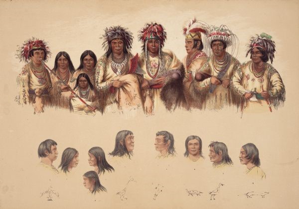 George Catlin's Lithograph "O-Jib-be-Ways"